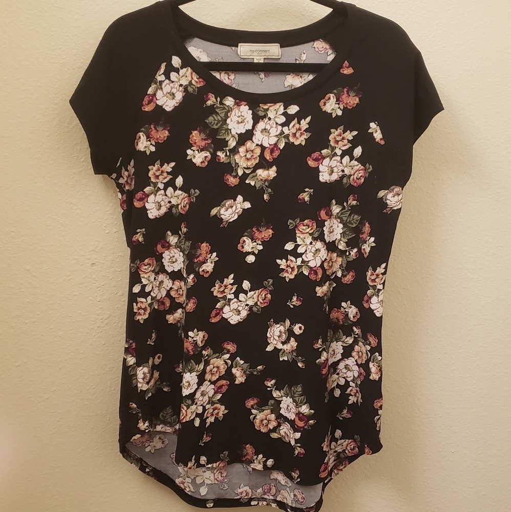Floral Black Shirt